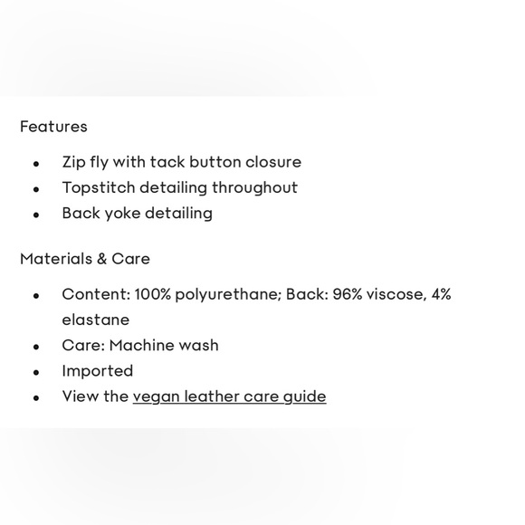 Aritzia Melina High Waisted Vegan Leather Python Pants Size 8 - Picture 4 of 5